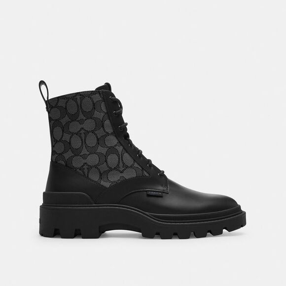 NWT Coach Outlet Charlie Boot In Signature Jacquard - Picture 2 of 5